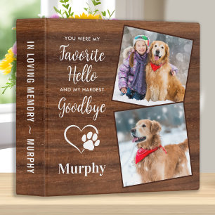 Classeur Album photo commémoratif pour chien de compagnie