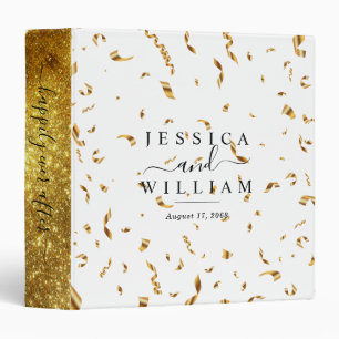 Classeur Album photo Confetti Gold Elegant Wedding