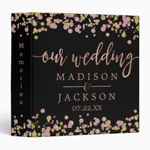 Classeur Album photo Confetti Sparkle Rose Gold Mariage