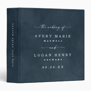 Classeur Album photo couleur modifiable bleu marine Mariage