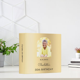 Classeur Album photo d'anniversaire à arche dorée