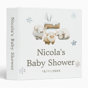 Classeur Album photo de baby shower d'hiver mignon avec vac