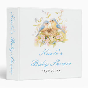 Classeur Album photo de Baby Shower Oiseaux de Printemps