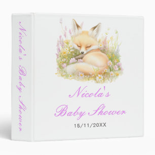 Classeur Album photo de baby shower Renard de printemps