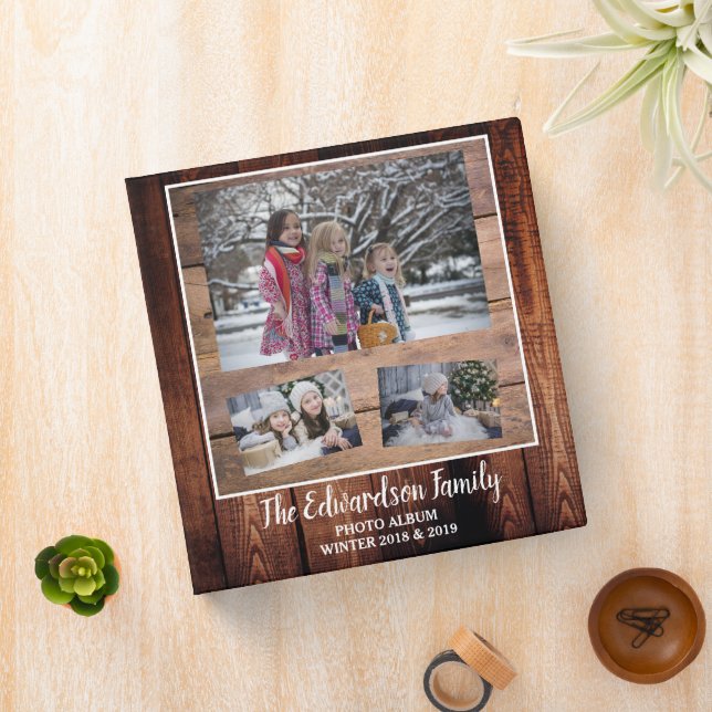 Classeur album photo de famille en bois rustique pour toute (In Situ)