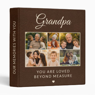 Classeur Album photo de famille en simili-cuir pour grand-p