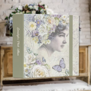 Classeur Album Photo de Femme Florale Victorienne Papillons