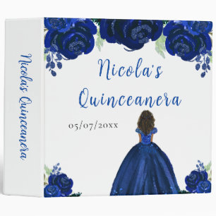 Classeur Album photo de Quinceanera Navy Dark Skin Princess