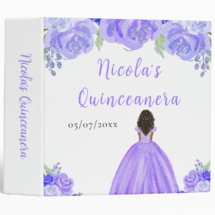 Classeur Album photo de Quinceanera Princesse à peau foncée