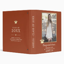 Album photo de remise des diplômes élégant en or S