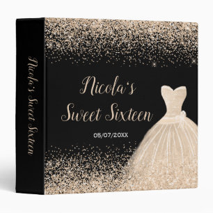 Classeur Album photo de robe de champagne faux paillettes S