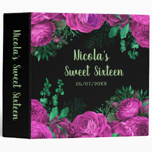 Classeur Album photo de Sweet Sixteen aux fleurs roses chau