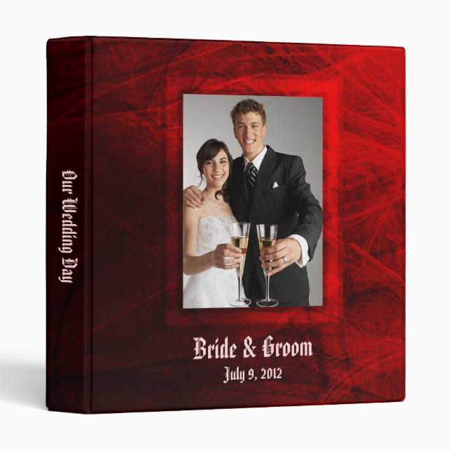 Classeur Album photo du Mariage Rose gothique (Devant/Côté)