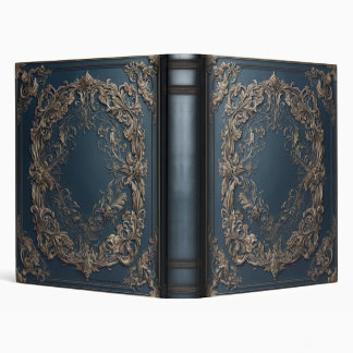 Classeur Album photo en cuir bleu et argent en poudre
