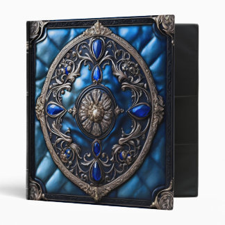 Classeur Album photo en cuir bleu saphir orange