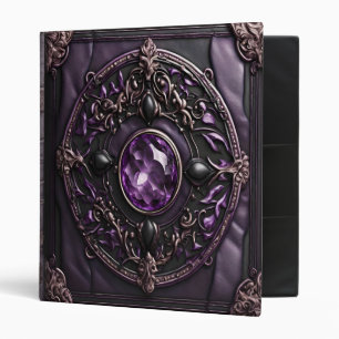 Classeur Album Photo en Cuir Violet Améthyste Orné 