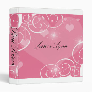 Classeur Album photo en Sweet sixteen rose et blanc
