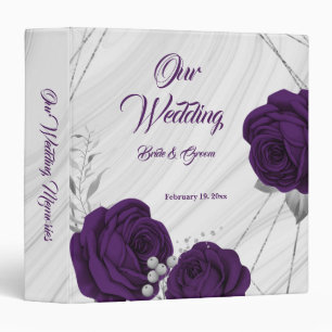 Classeur album photo feuille royal violet chic