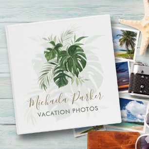 Classeur Album photo Feuilles tropicaux moderne sur mesure