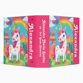 Classeur Album photo fille licorne mignonne rose vif