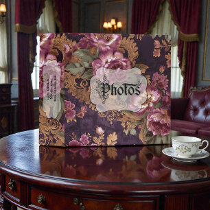 Classeur Album photo floral violet victorien