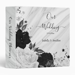 Classeur album photo mariage blanc et noir
