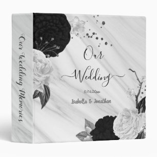 Classeur album photo mariage blanc et noir