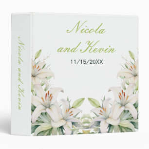 Classeur Album photo Mariage de fleurs blanches