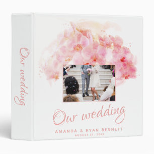 Classeur Album photo Mariage de l'orchidée rose