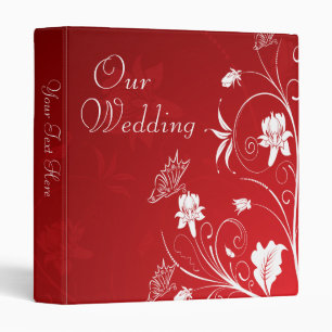 Classeur Album photo Mariage moderne rouge et blanc