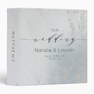 Classeur Album photo Mariage Ombre Dusty Blue Frosted Foil