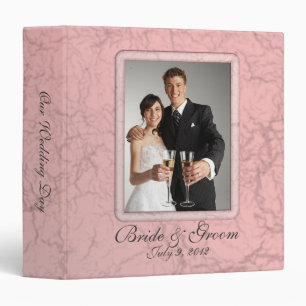 Classeur Album photo Mariage rose Grunge