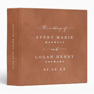 Classeur Album photo Mariage Terra Cotta modifiable en coul