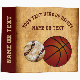 Classeur Album photo personnalisable de baseball et de bask