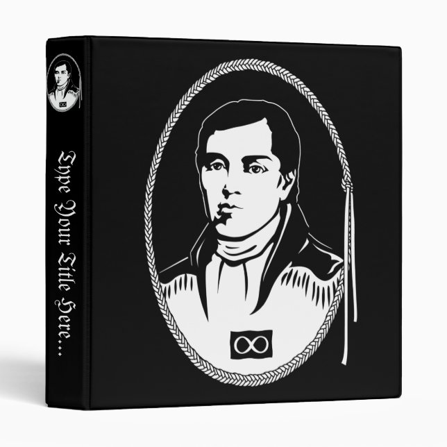 Classeur Album photo personnalisé de héros rebelle Métis (Devant/Côté)