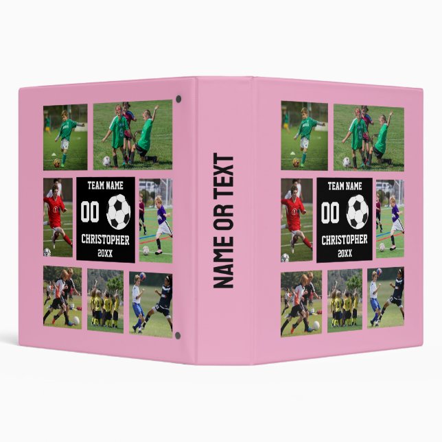 Classeur Album photo personnalisé pour enfants de soccer (Arrière-plan)