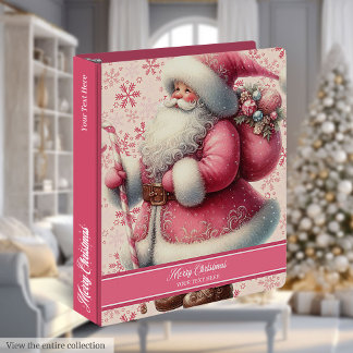 Classeur Album photo personnalisé relié pour Noël rose Mémo