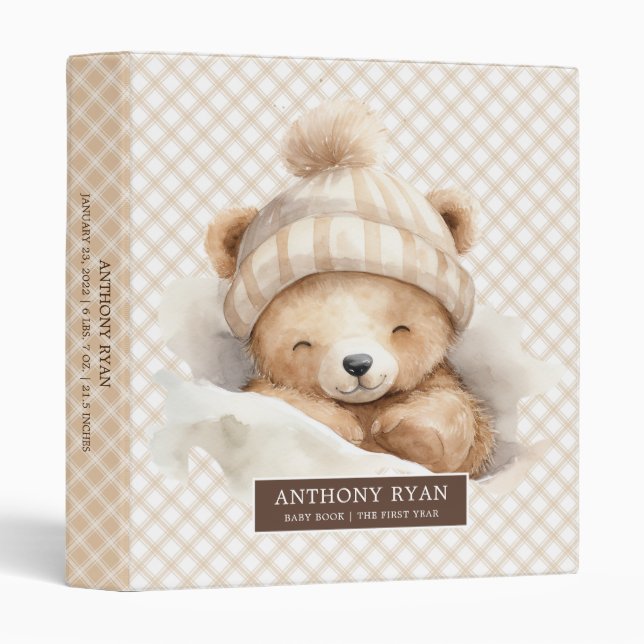 Classeur Album photo pour bébé de l'ours (Devant/Côté)
