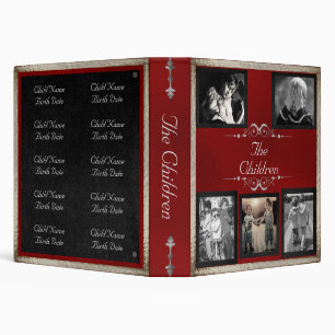 Classeur Album Photo pour Enfants - Rouge/Argent