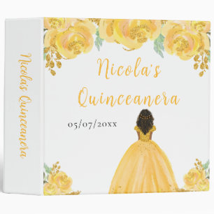 Classeur Album photo Quinceanera Princesse Peau Noire Or