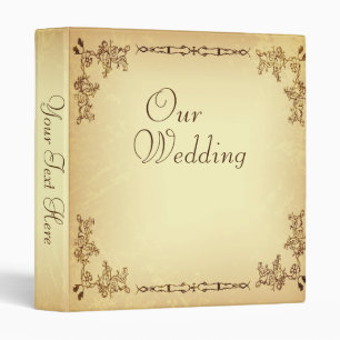 Classeur Album photo Retro Vintage papier vieilli Mariage