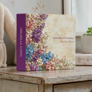 Classeur Album Photo Rustique Bébé Fleurs Colorées