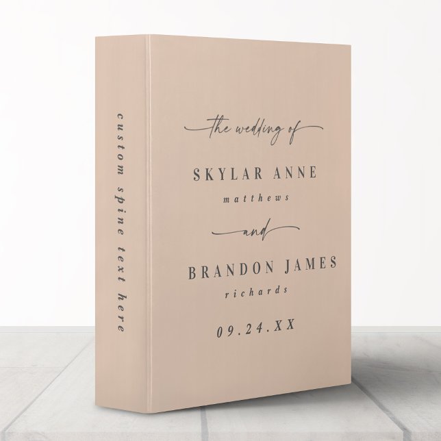 Classeur Album photo simple minimaliste Mariage Champagne G (Créateur téléchargé)