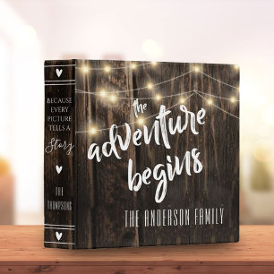 Classeur Album photo souvenir Rustic Wood Adventure Begins