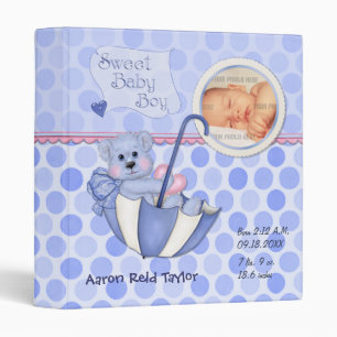 Classeur Album photo Umbrella Teddy Polka Dot pour bébé gar
