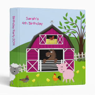 Classeur Album photos d'anniversaire d'animaux de ferme de