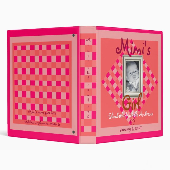 Classeur Album photos de la fille de Mimi avec les pages (Arrière-plan)