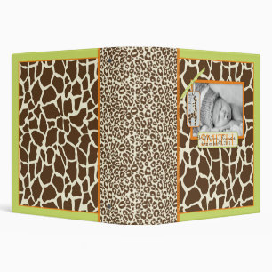 Classeur Album photos de vert de garçon de safari