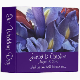 Classeur Album photos pourpre de mariage d'iris