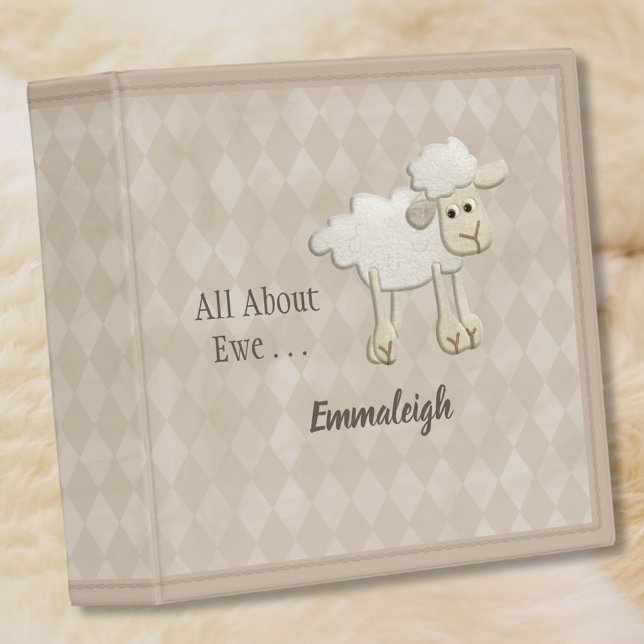 Classeur Album pour bébé de la bibliothèque | Agneau mignon (Créateur téléchargé)